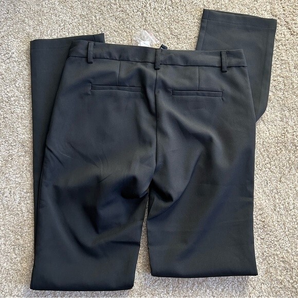 Aqua Classic Black  Mid Rise Slim Fit Trousers Size Small - Picture 3 of 4
